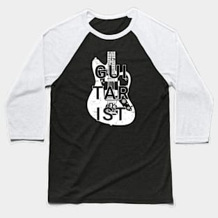 Guitarist Electric Guitar Body Dark Theme Baseball T-Shirt